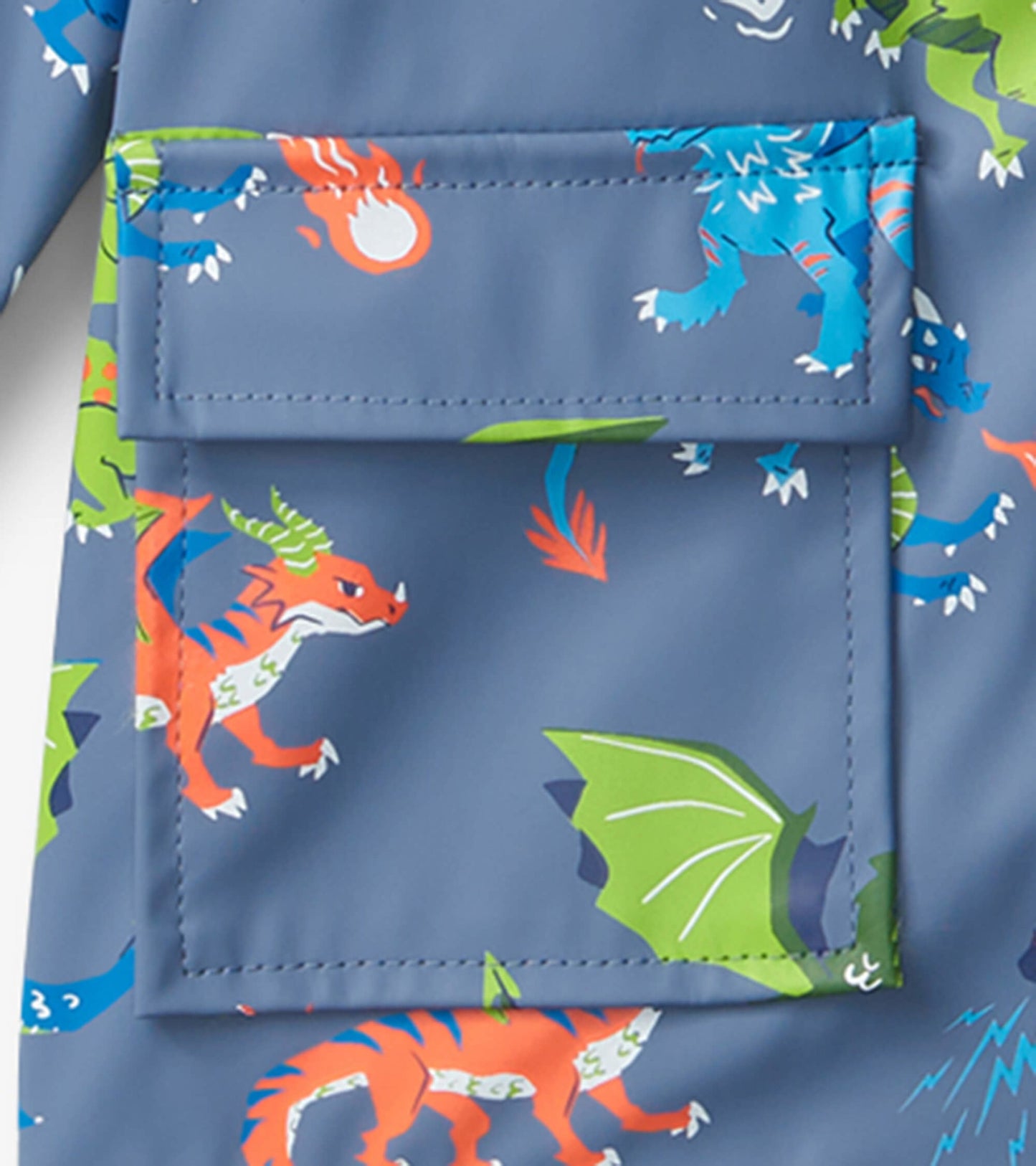 Boys Dragon Realm Button-Up Rain Jacket