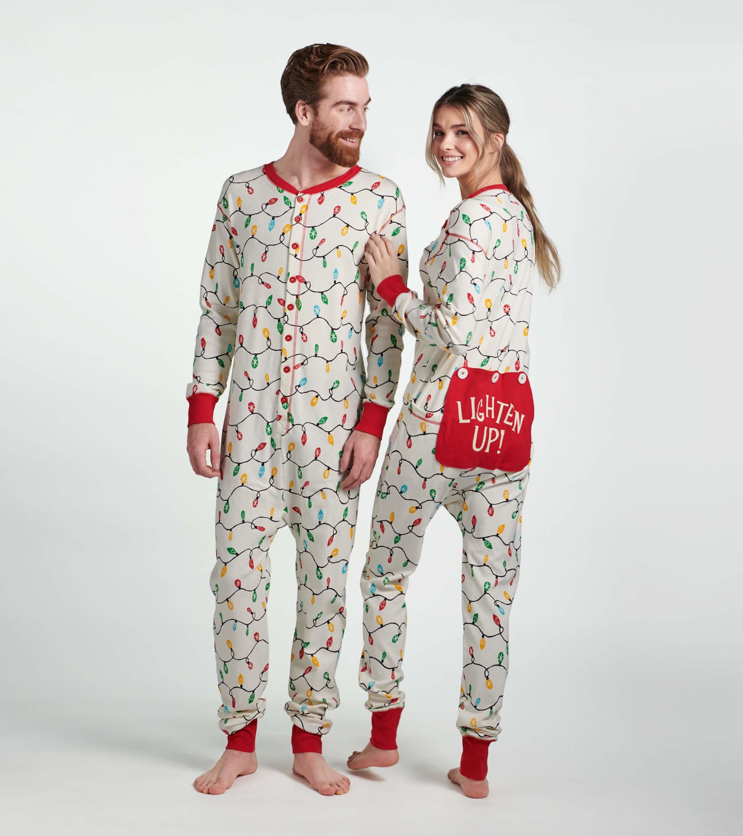 Adult Holiday Lights Onesie