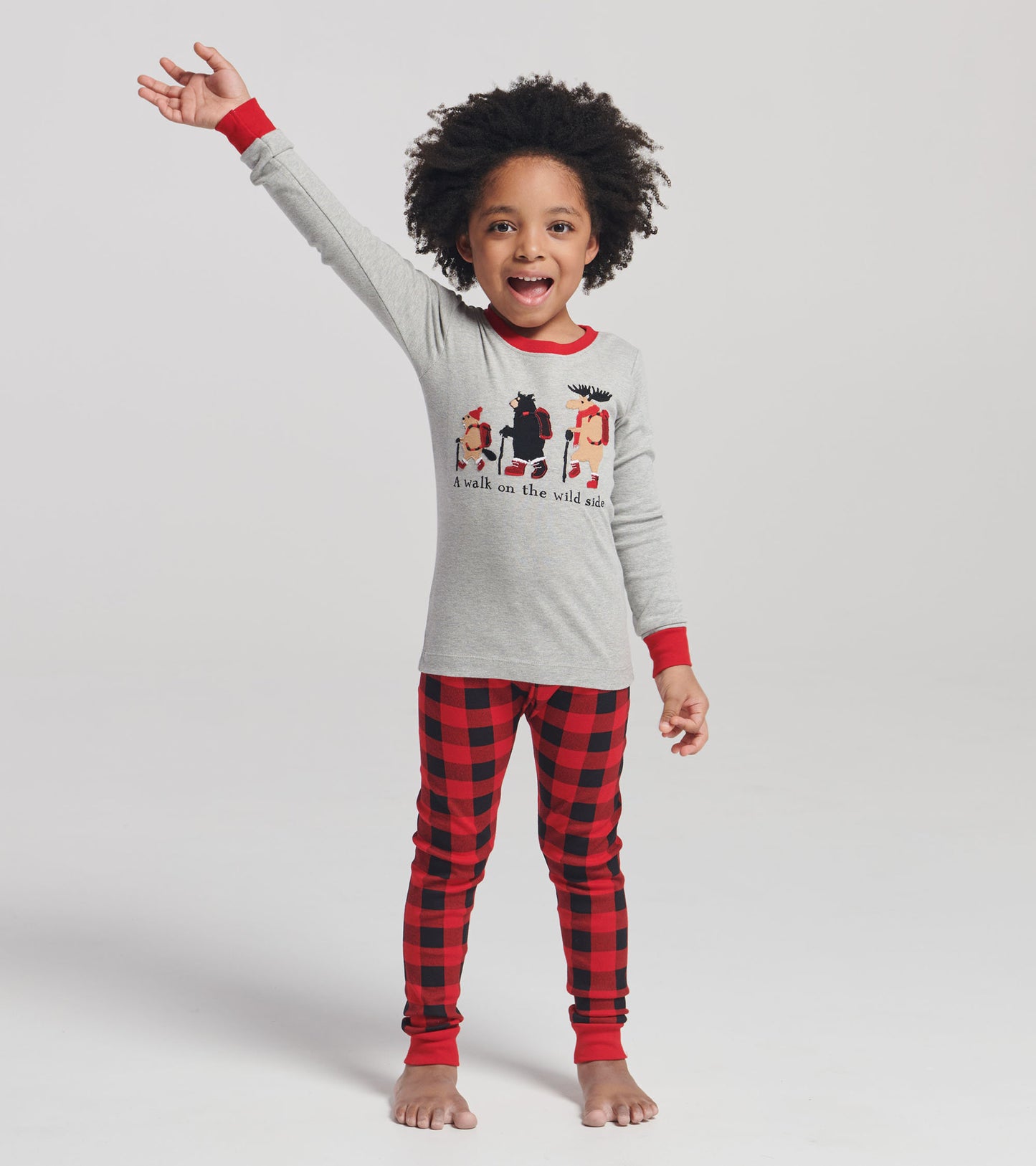 Walk on the Wild Side Kids Appliqué Pajama Set