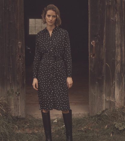 Midi Shirt Dress - Classic Spots