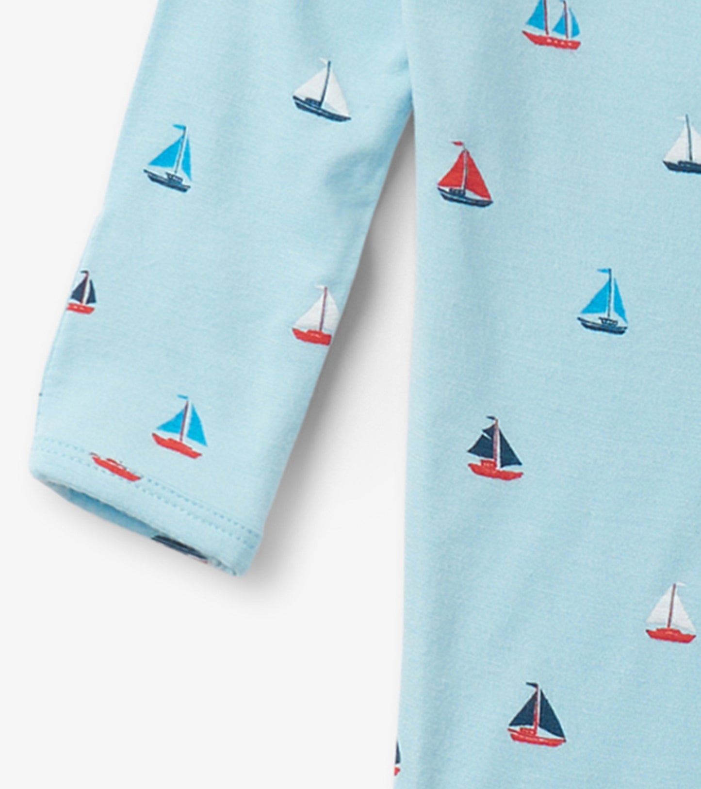 Baby Boys Tiny Sailboats Footed Sleeper