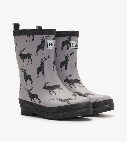 Magestic Elk Matte Kids Rain Boots