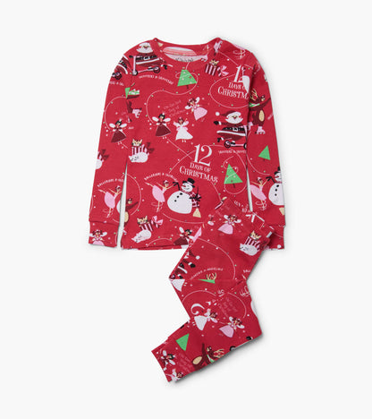 12 Days Of Christmas Book and Red Pajama Set