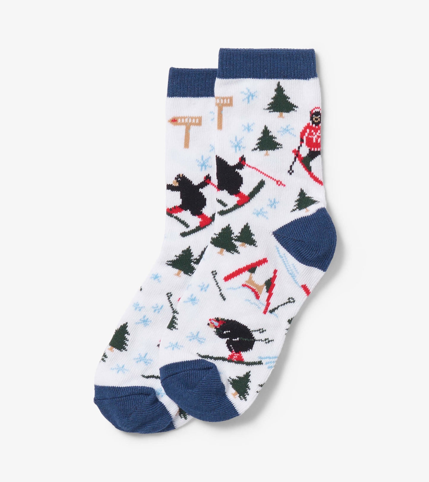 Wild About Skiing Kids Crew Socks