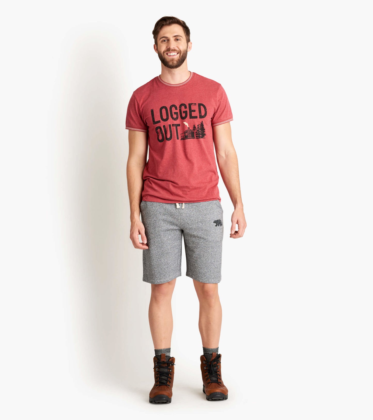 Marled Grey Bear Men's Heritage Shorts