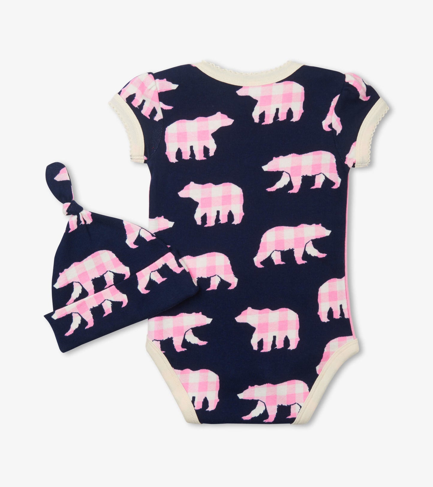 Baby Bear Pink Bodysuit with Hat