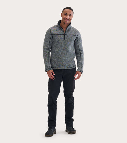 Grey Heritage Men's Mock Neck Sherpa Lined Pullover