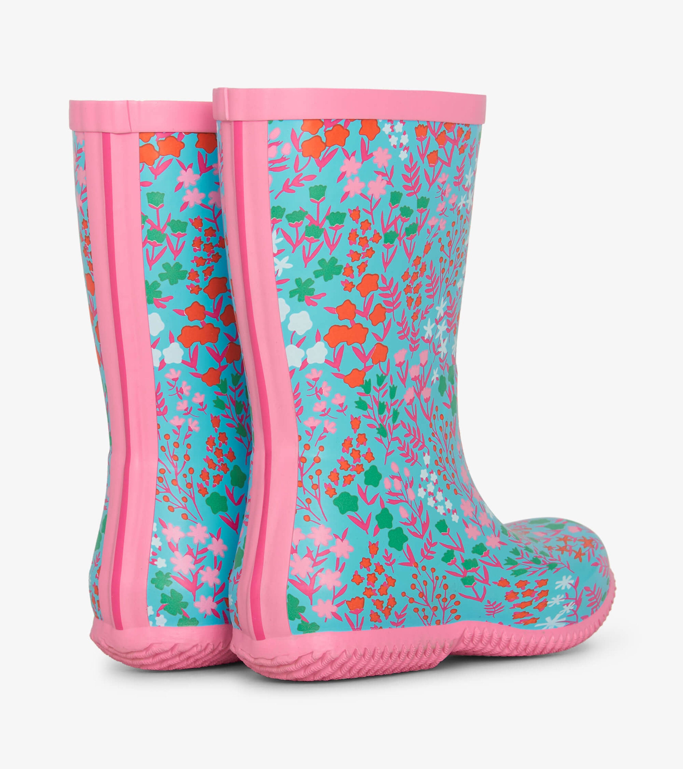 Girls Ditsy Floral Packable Rain Boots