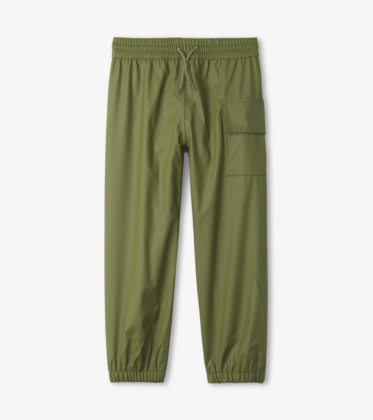 Forest Green Kids Rain Pants