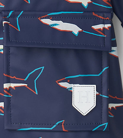 Baby & Toddler Boys Sharks Button-Up Rain Jacket