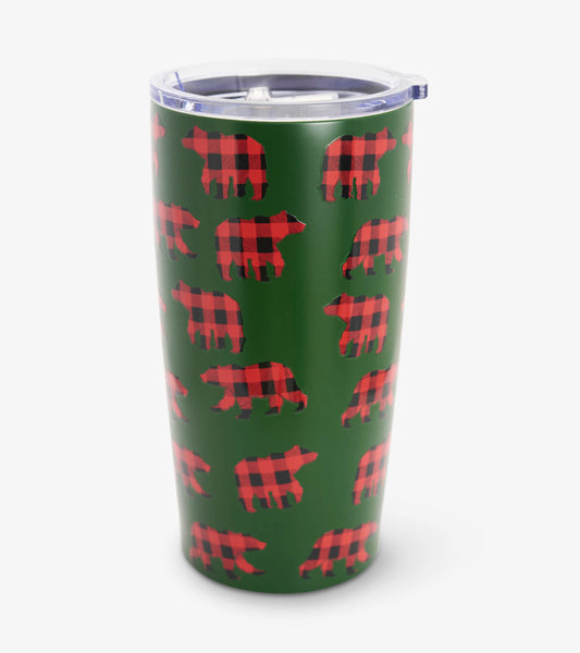 Plaid Bear Tumbler