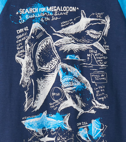 Boys Sharks Raglan T-Shirt