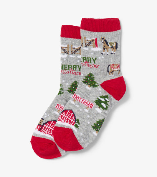 Kids Country Christmas Crew Socks