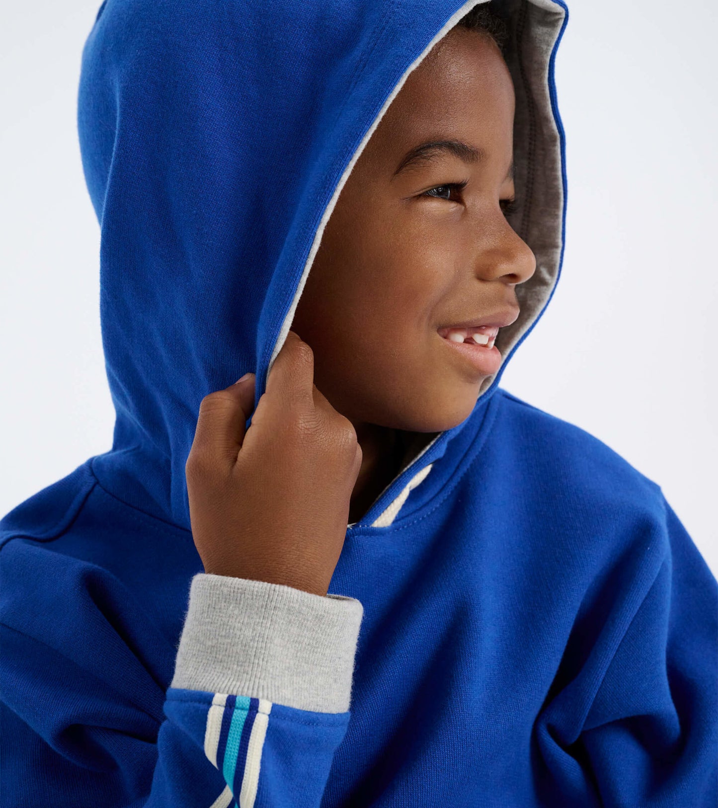 Boys Blue Pullover Terry Sweatshirt