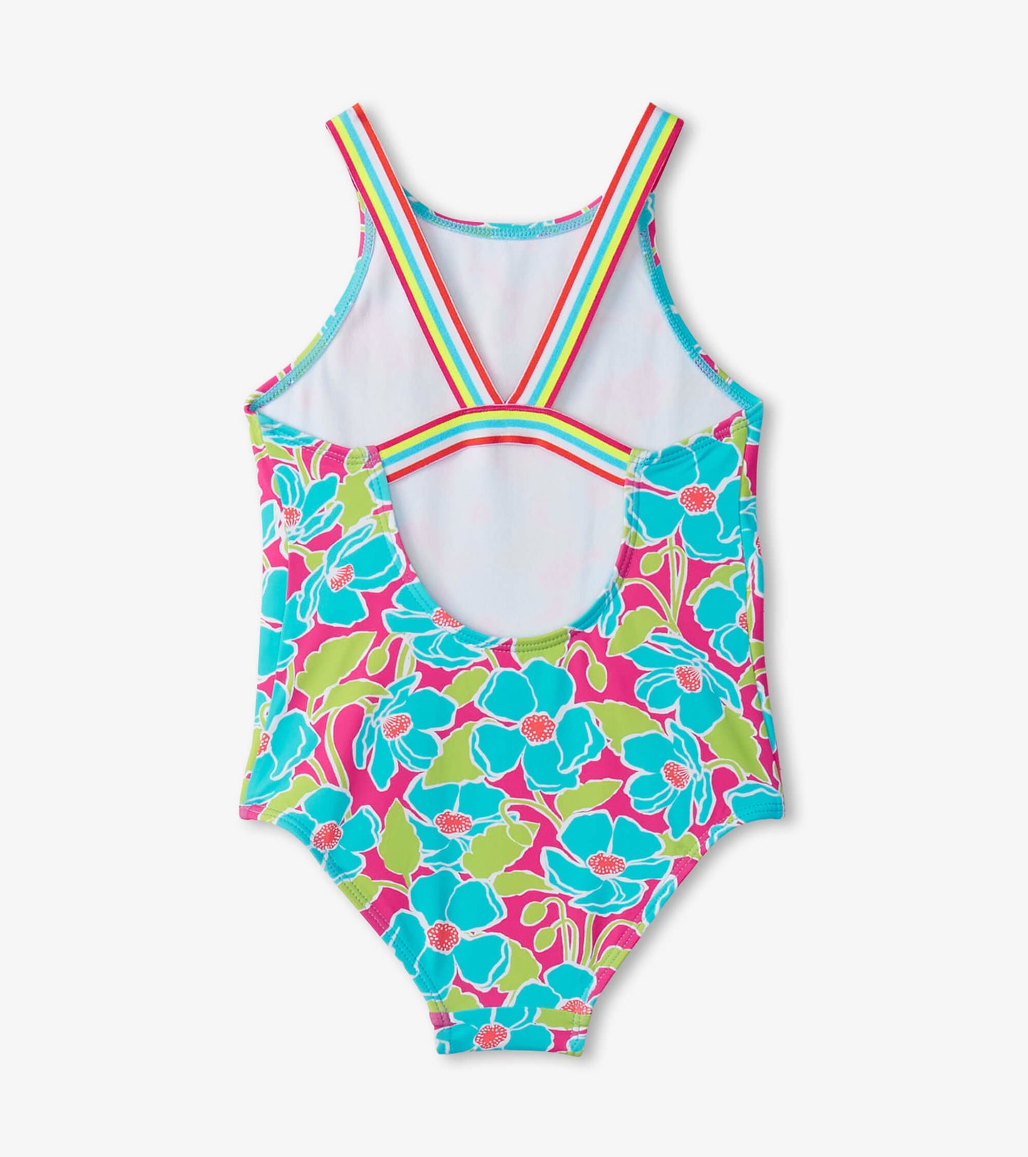 Girls Floating Poppies One-Piece Swimsuit