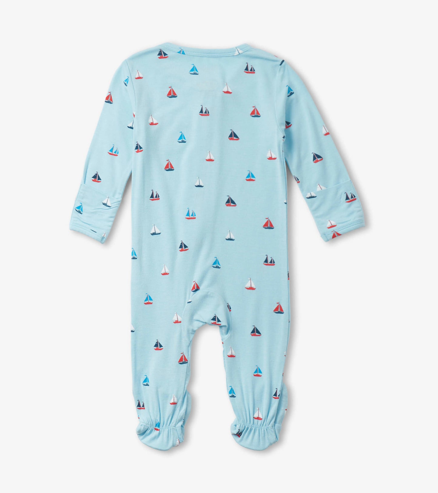 Baby Boys Tiny Sailboats Footed Sleeper