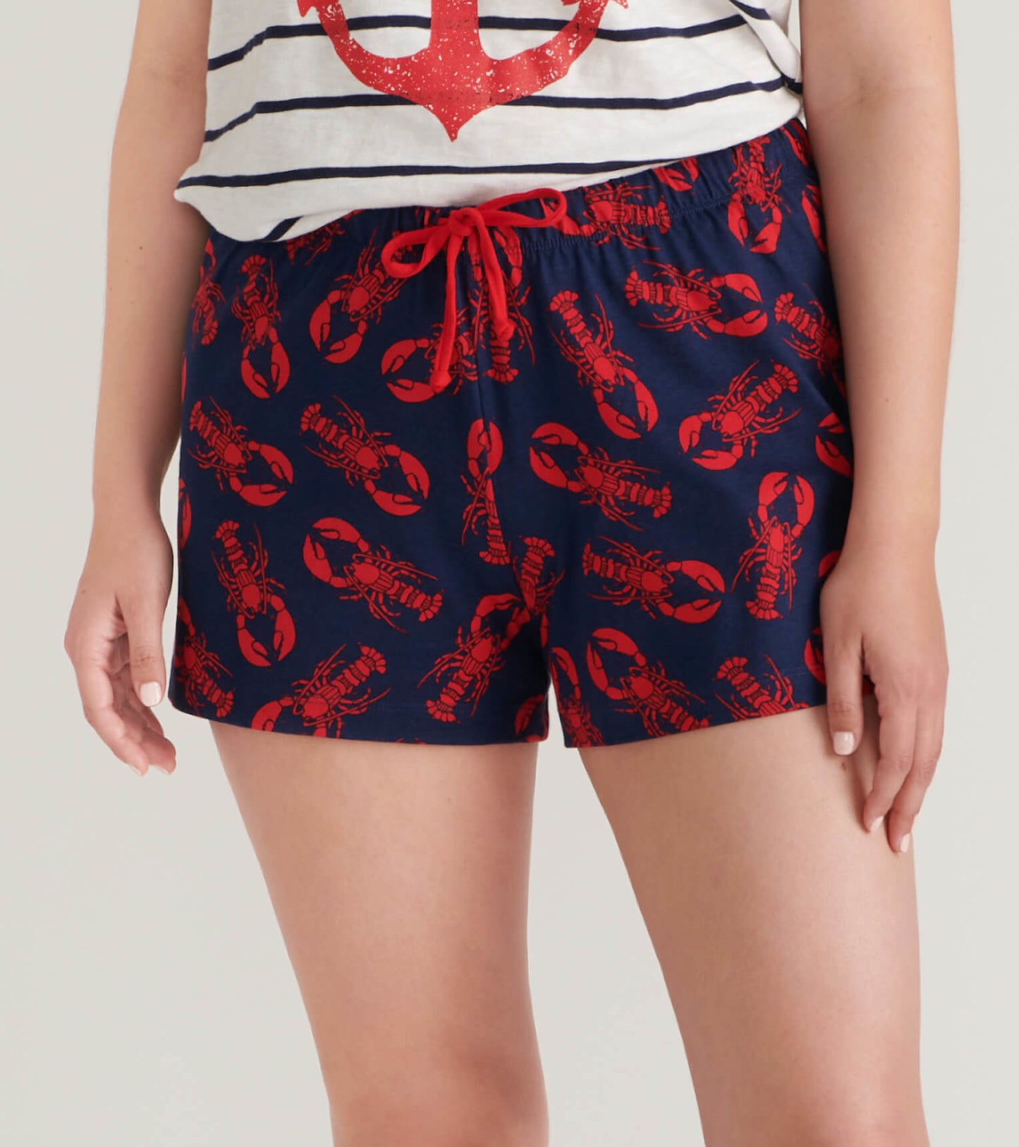 Navy Lobster Women's Sleep Shorts