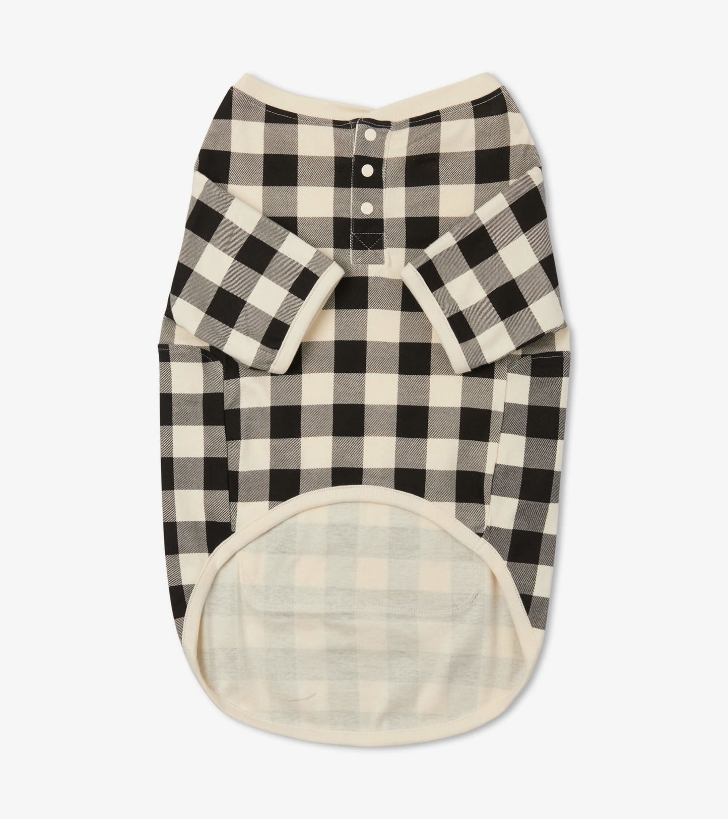 Cream Plaid Dog Tee