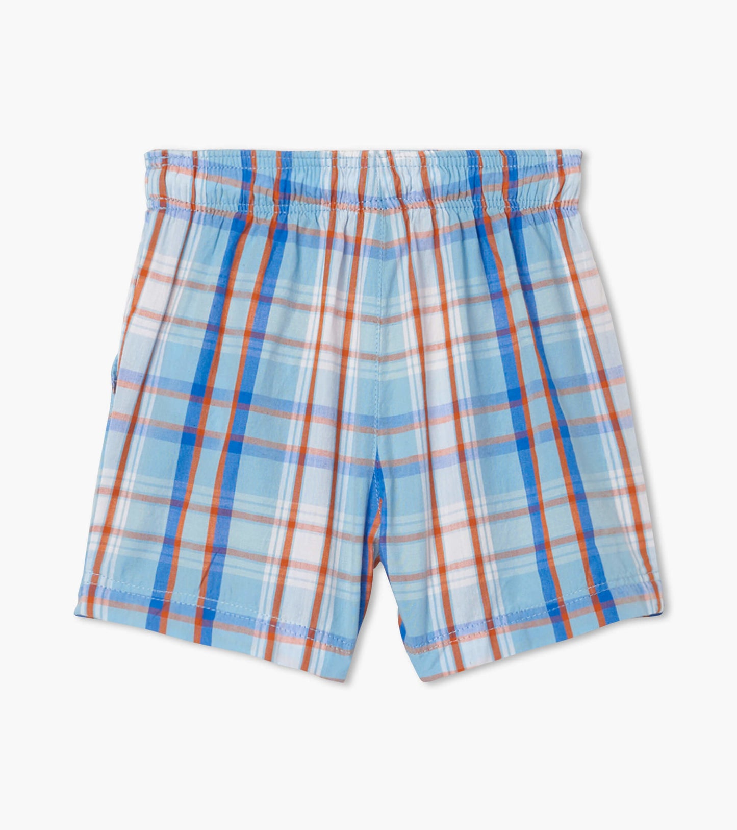 Blue Plaid Baby Woven Shorts