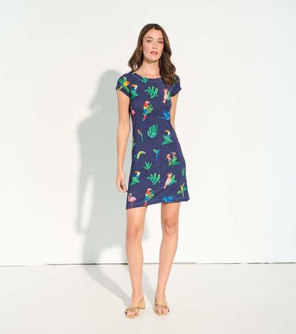 Nellie Dress - Tropical Birds