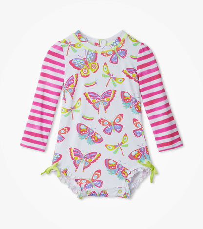 Botanical Butterflies Baby Rashguard Swimsuit