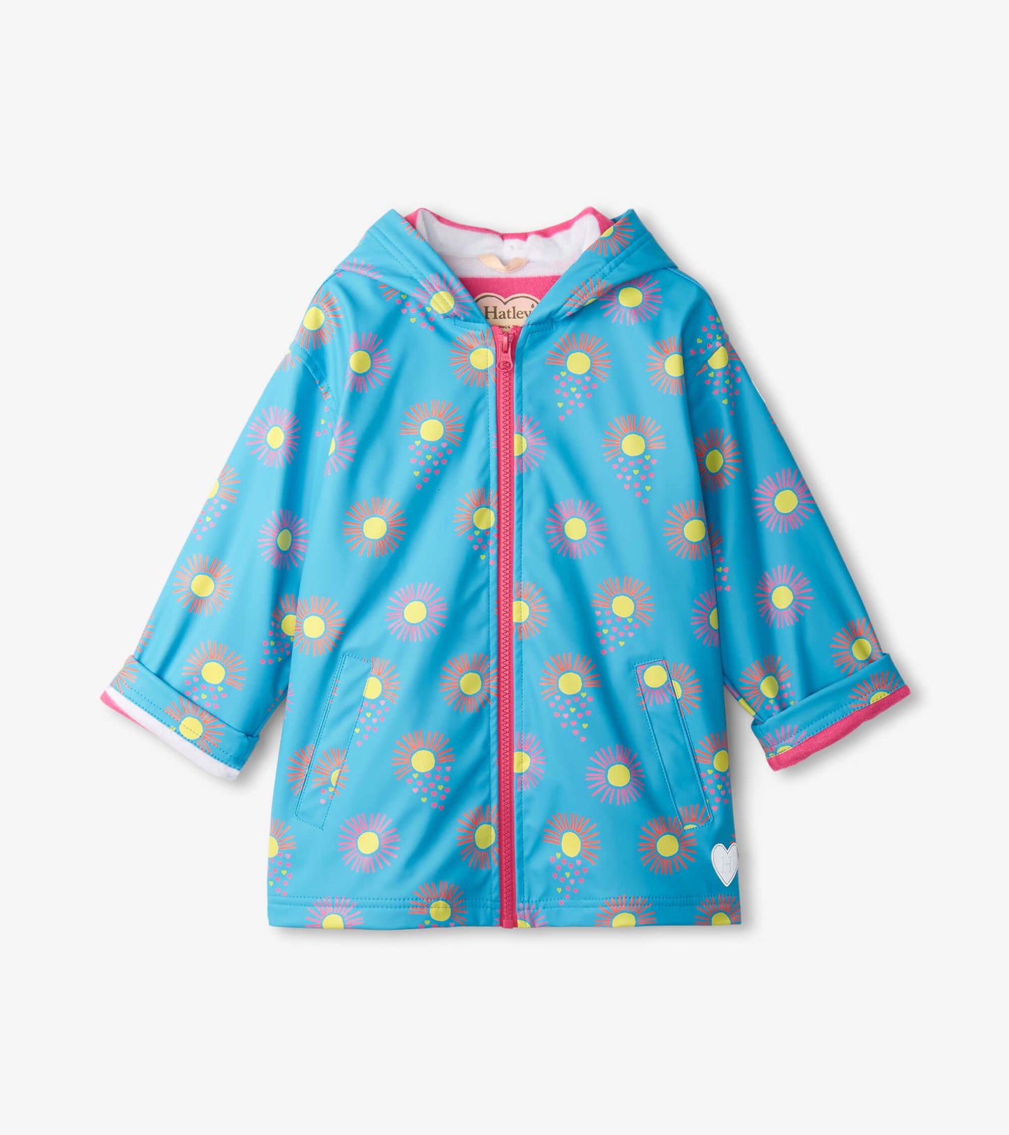 Girls Sunrays Zip-Up Rain Jacket