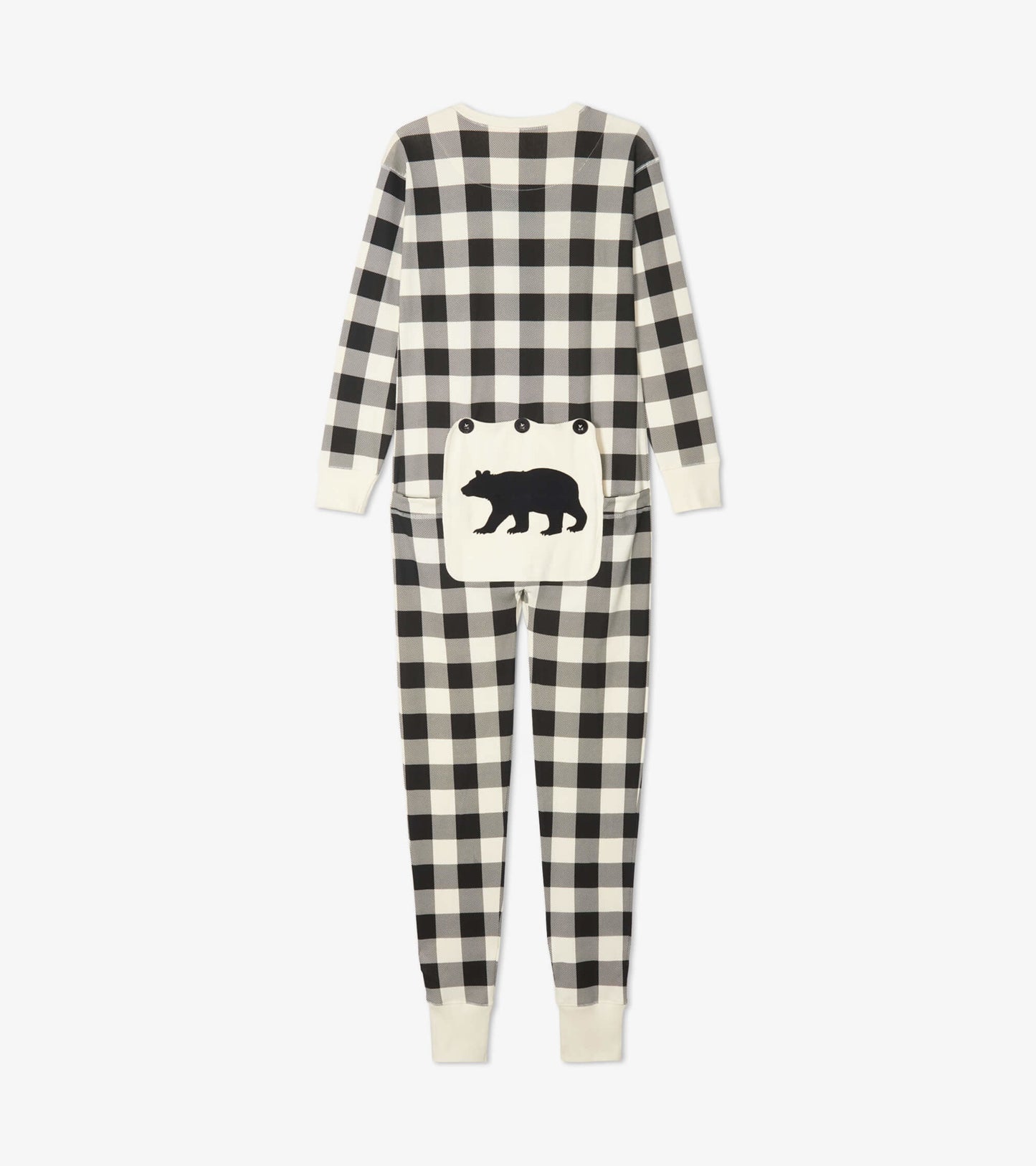 Cream Plaid Adult Union Suit