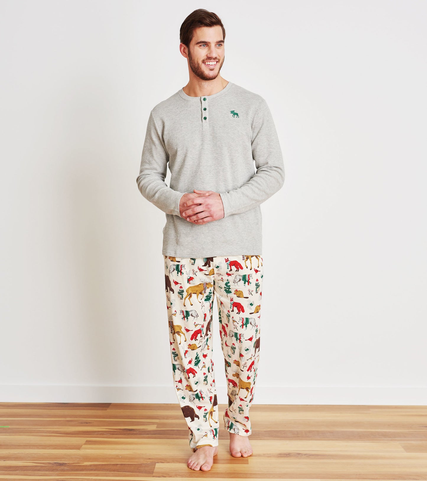 Woodland Winter Men's Jersey Pajama Pants