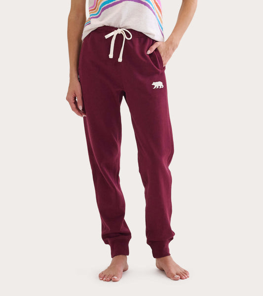 Maroon Bear Heritage Women's Slim Fit Joggers