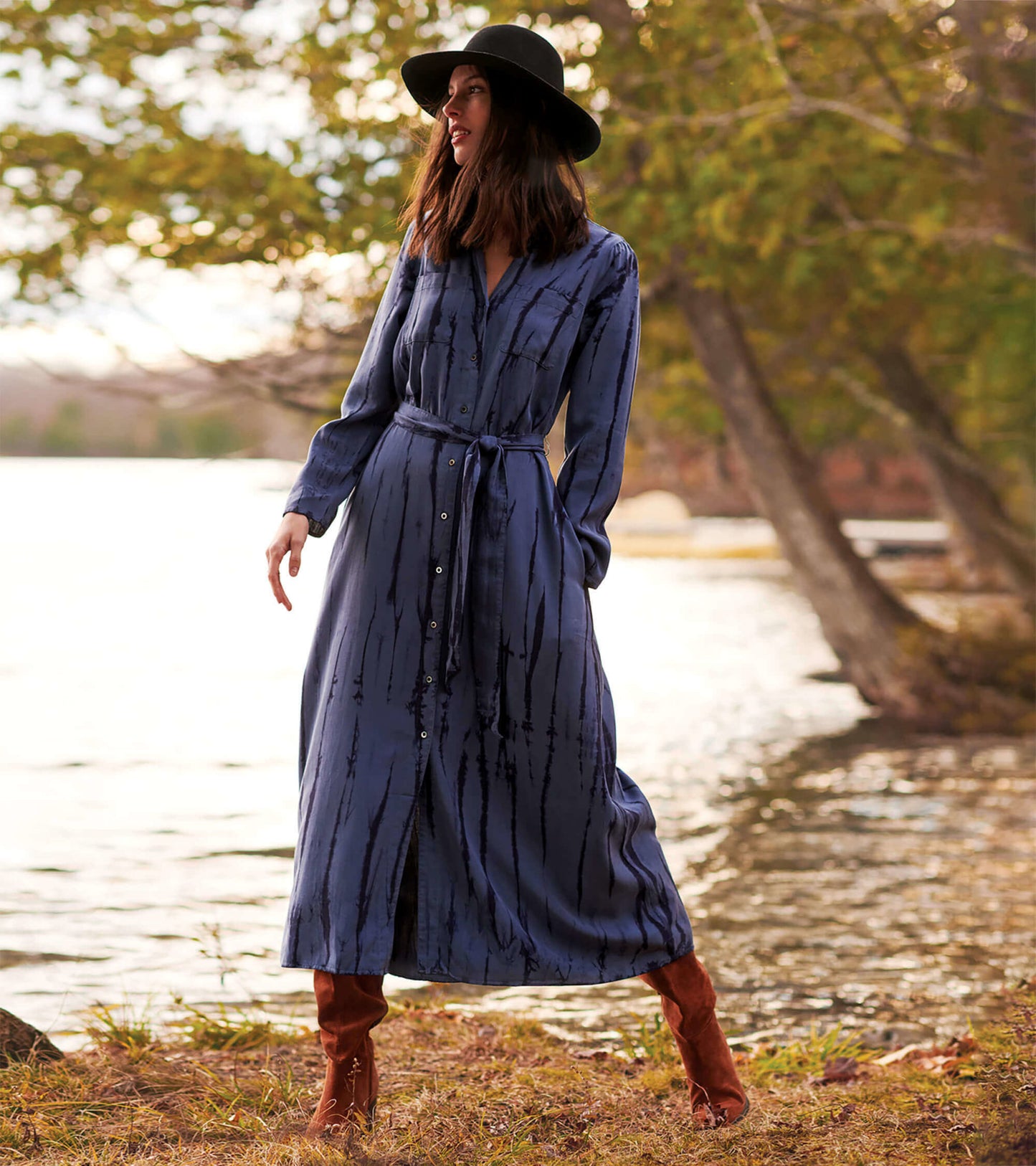 Maxi Shirt Dress - Into the Deep