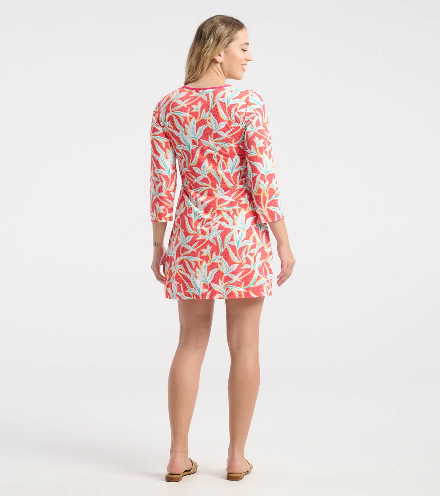 Women's Leafy Floral Beach Dress