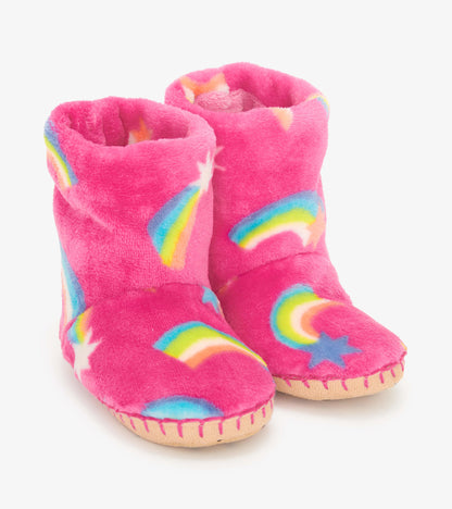 Shooting Stars Kids Fleece Slippers