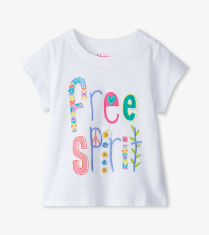 Baby & Toddler Girls Free Spirit White Graphic Tee