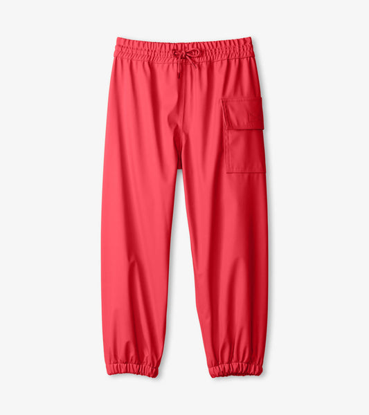 Red Kids Rain Pants