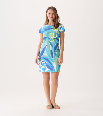 Women's Painted Pineapples Crew Neck T-Shirt Dress