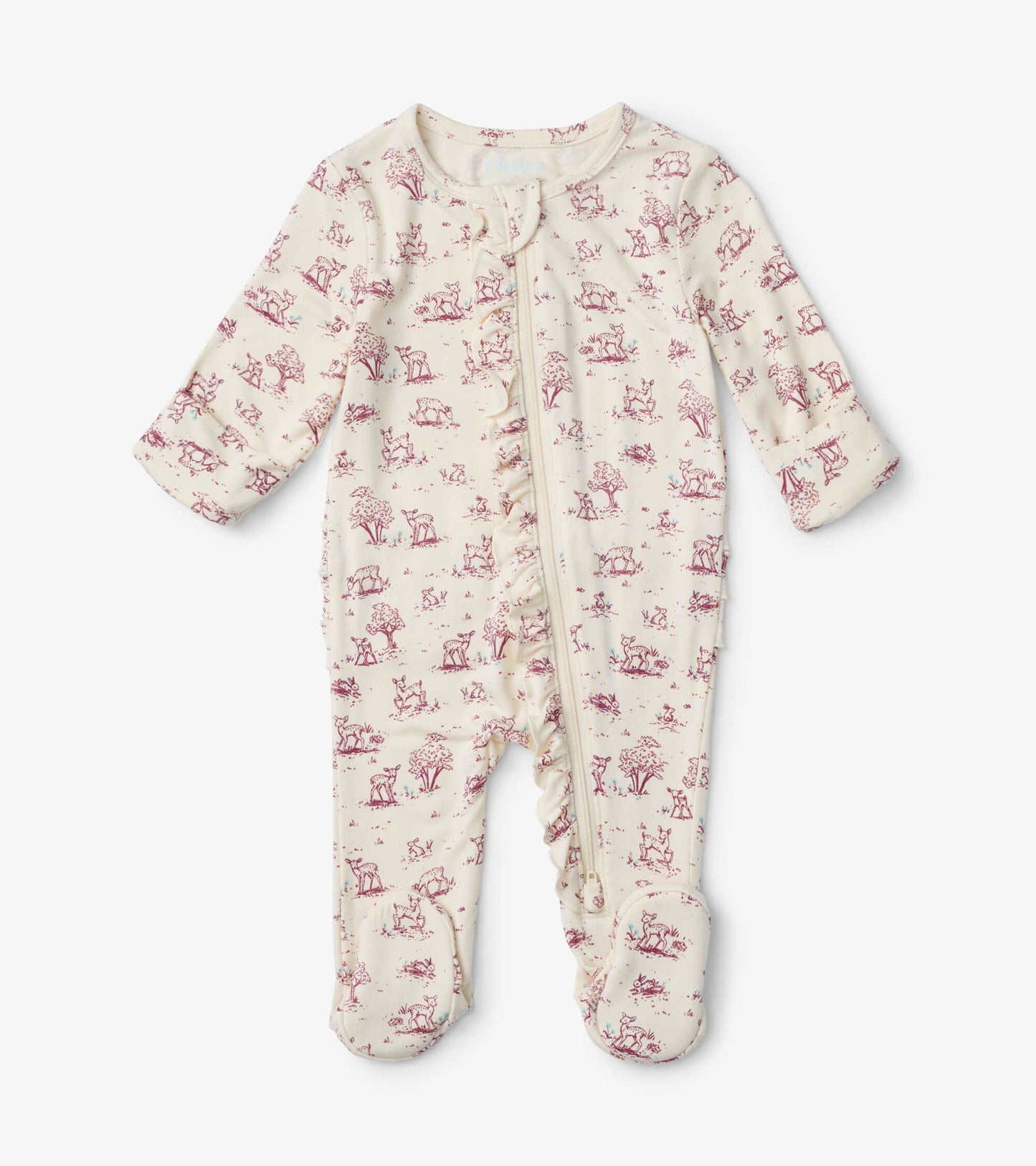 Tender Toile Baby Ruffle Bum Footed Sleeper