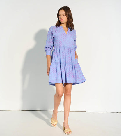 Maddy Dress - Pink Clip Dot