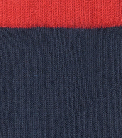 Kids Navy & Red Crew Socks