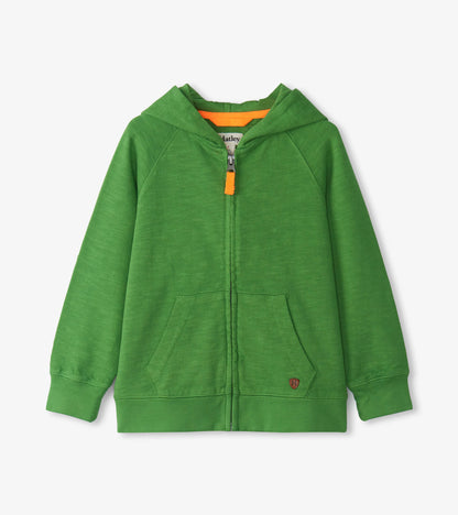 Boys Camp Green Zip-Up Hoodie