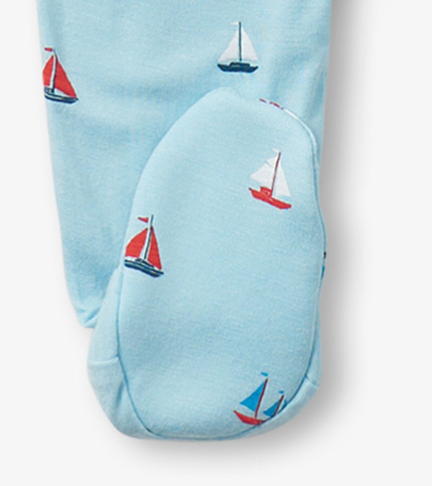 Baby Boys Tiny Sailboats Footed Sleeper