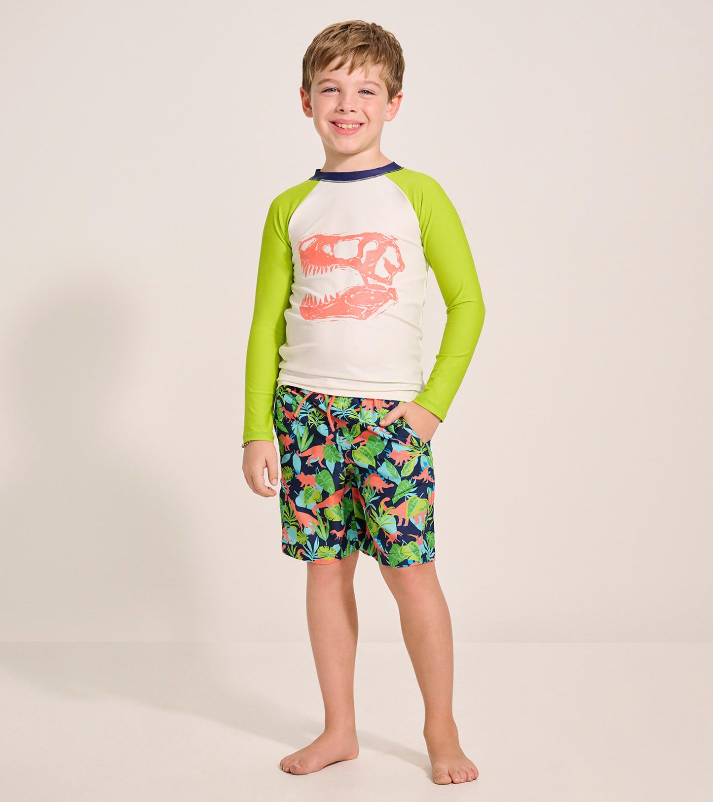 Boys Dino Jungle Swim Trunks