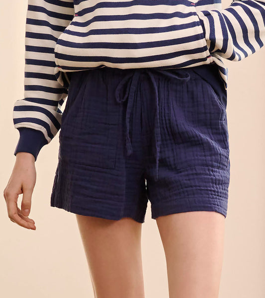 Santorini Shorts - Navy Gauze