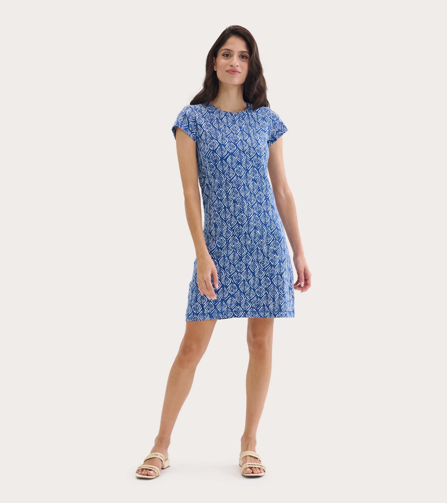 Women's Ripples Crew Neck T-Shirt Dress