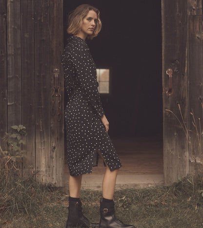 Midi Shirt Dress - Classic Spots