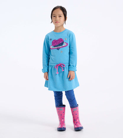 Girls Dreamy Heart Fleece Dress