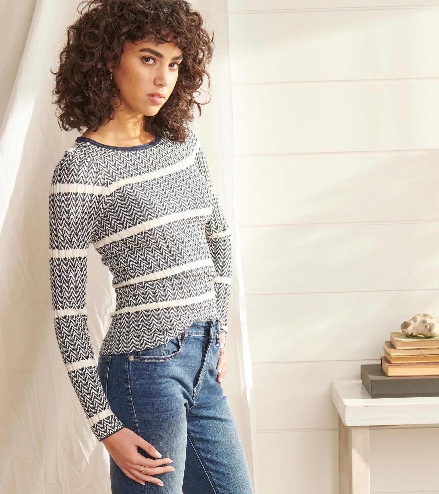 Zig Zag Sweater - Maritime