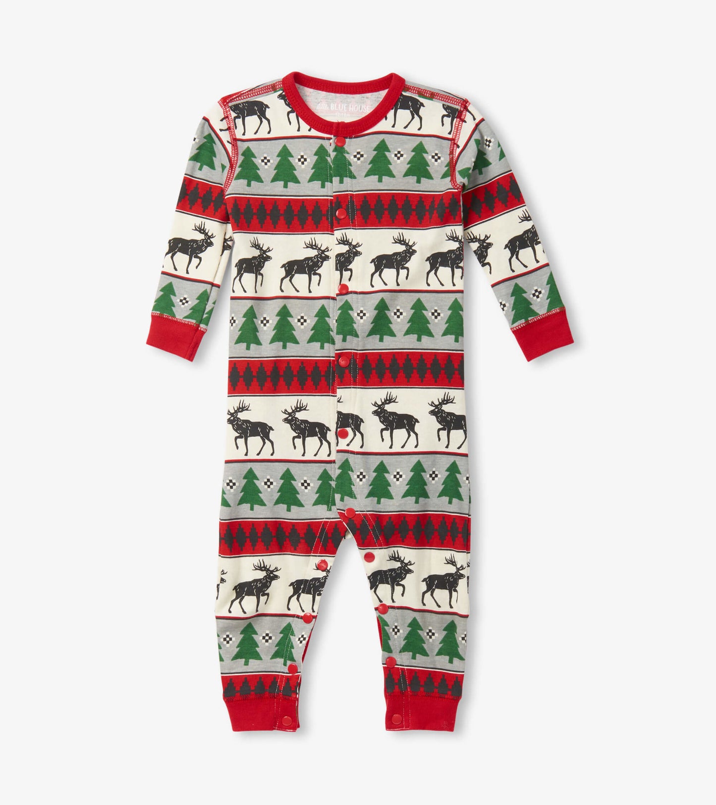 Baby Elk Fair Isle Union Suit