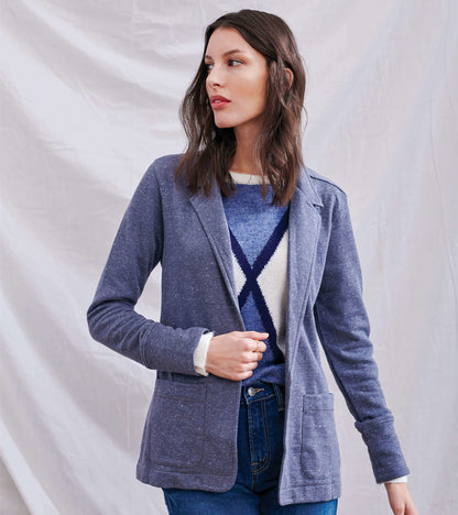 Chelsea Knit Blazer - Indigo Speckle