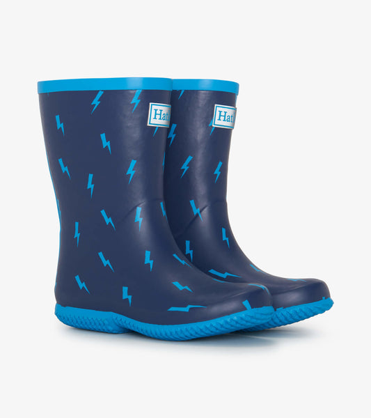 Boys Lightning Storm Packable Rain Boots