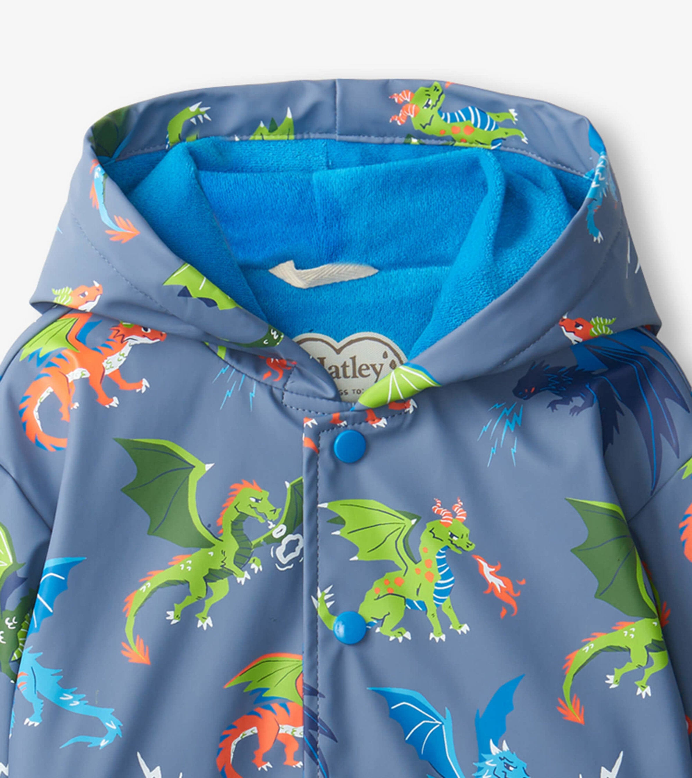 Boys Dragon Realm Button-Up Rain Jacket